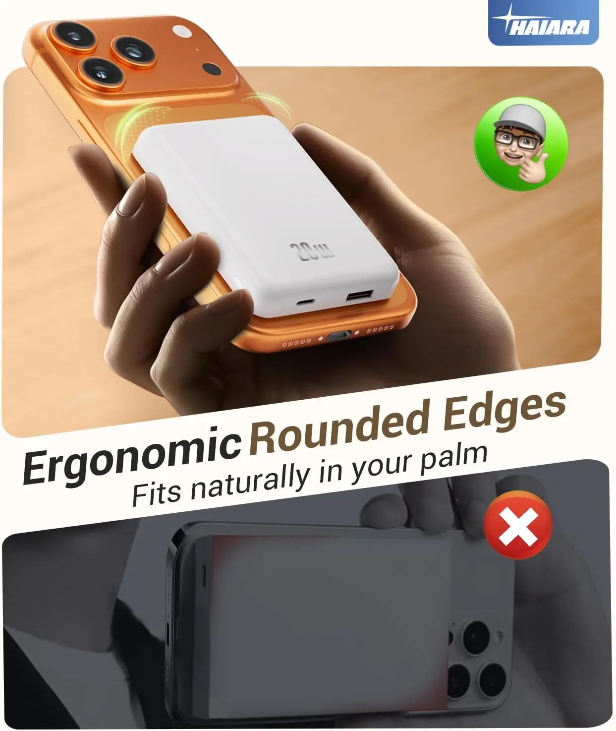 باور بانك محمول MagSafe بقوة 10000 مللي أمبير في الساعة، شحن سريع USB-C 20 وات PD، شاحن مغناطيسي نحيف لسلسلة iPhone 17/16/15/14/13/12 – Tr