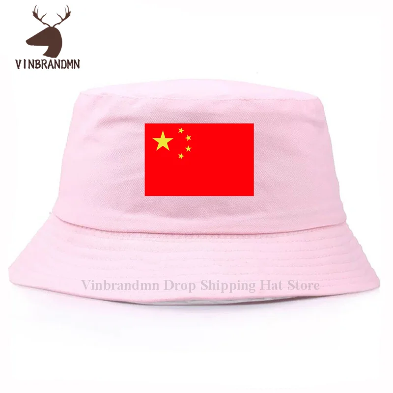 2022 hot sale fashion China flag baseball cap China flag summer outdoor visor fishing hat New China flag 100% cotton bucket hat