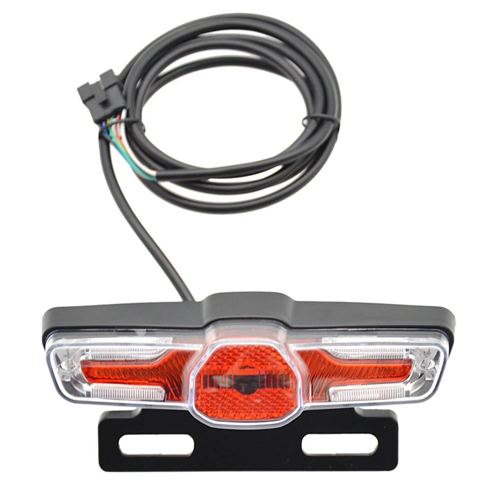 LED Electric Bicycle Tail Light High-Brightness Safety Warning Rear Lamp Easy Installation for 36V 48V Electric Bike