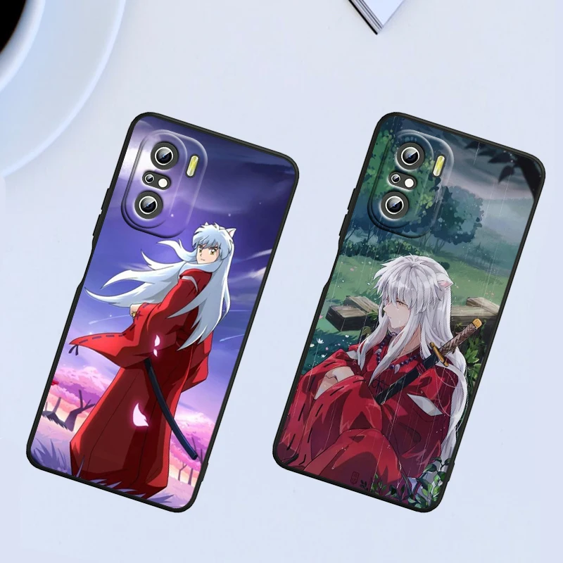 Inuyasha Higurashi Kagome For Xiaomi Redmi Note 13 12 11E 11S 11 11T 10 10S 9 9S Pro Plus 4G 5G Black Phone Case