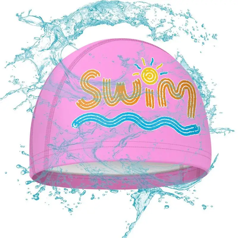 

Kids Swim Hat Professional Summer Children's Loose Swimming Hat Summer PU Coated Shower Pool Hat For Toddler Child Youth Girls