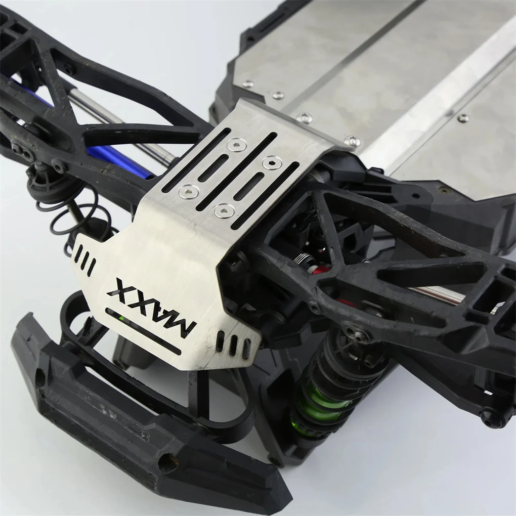 5pcs Stainless Steel Front Rear Chassis Armor Skid Plate Extended Version Protector for TRAXXAS  MAXX 1/10 RC Upgrade Parts