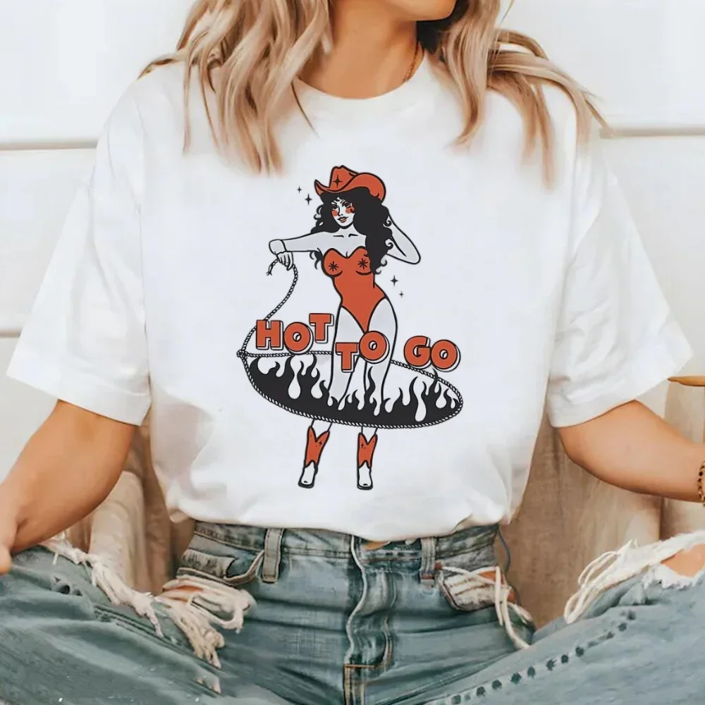 Pattern T-Shirt Women's Short Sleeved Round Neck Top T-Shirt Fashionable and Versatile 90s Clothing Cartoon Basic Women's T-Shir