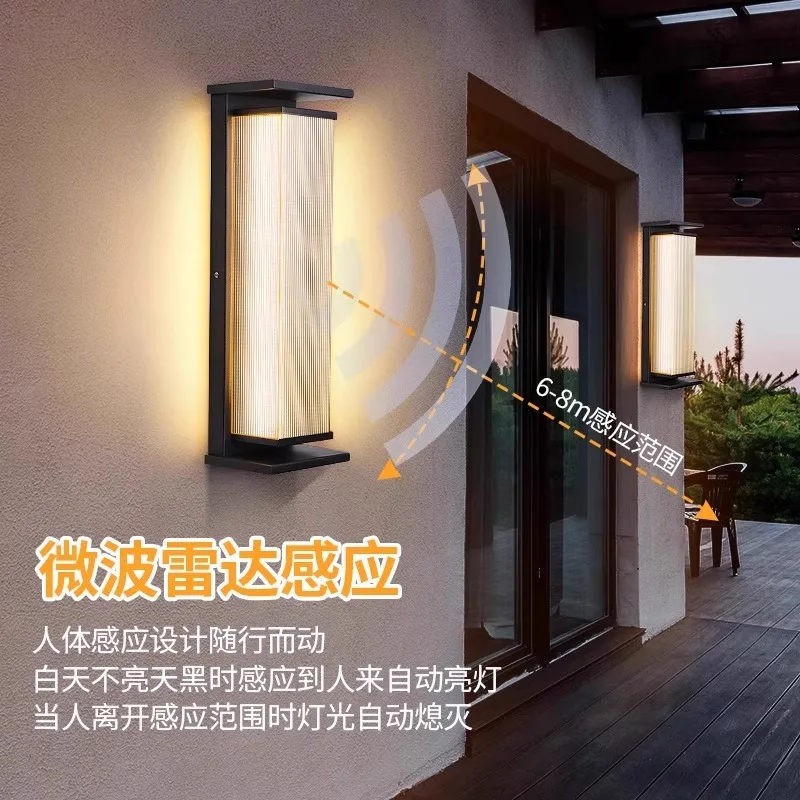 Simple modern outdoor waterproof wall lamp Outdoor garden gate Pillar villa courtyard exterior wall