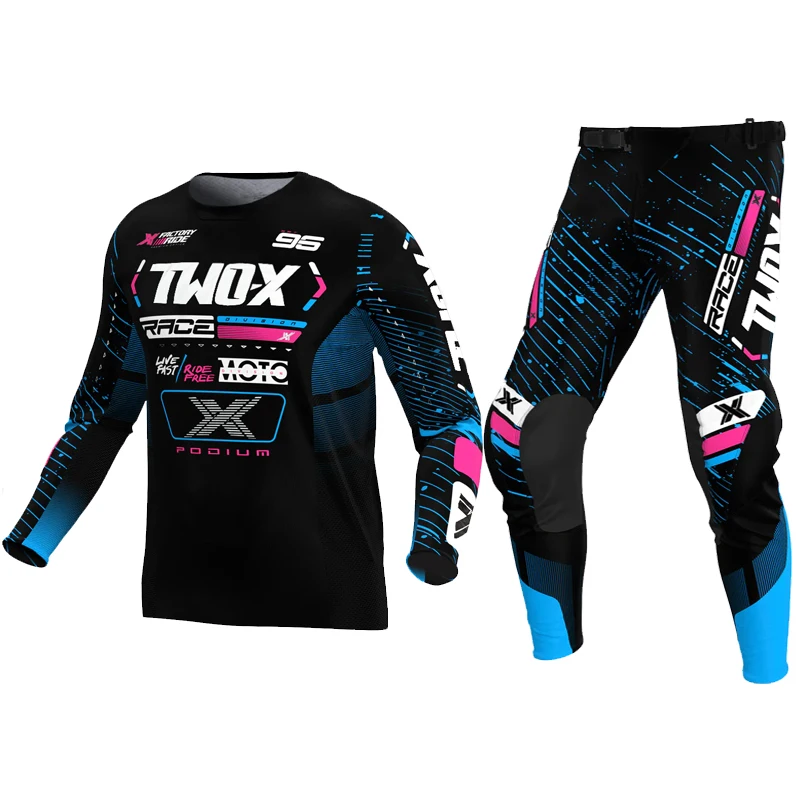 Conjunto de Jersey Todoterreno Two-X Podium 2025, Ropa de Motociclismo, Conjunto de Jersey y Pantalones para Motocross, Conjunto de Equipamiento MX, Traje Combinado para Motocross ATV