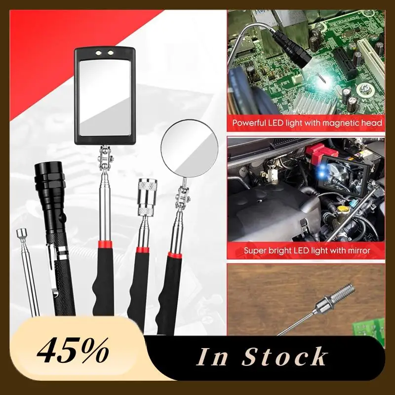 

Модный набор телескопических магнитных инструментов 2025 года, выдвижное инспекционное зеркало со светодиодной подсветкой для проверки небольшого транспортного средства, Ea