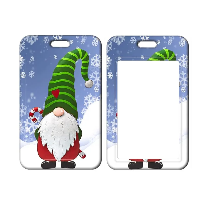 Weihnachten Gnome Kartenhalter Lanyard Schlüsselanhänger Yule Tür Kartenetui Umhängeband Chrimbo ID Ausweishalter Schlüsselzubehör – Detail 26