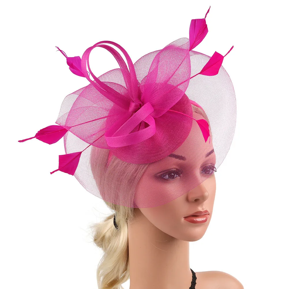 

Flower Gauze Fascinator Headband Women Wedding Banquet Tea Party Light Comfortable Hat Fascinator Hat Tea Party Headband
