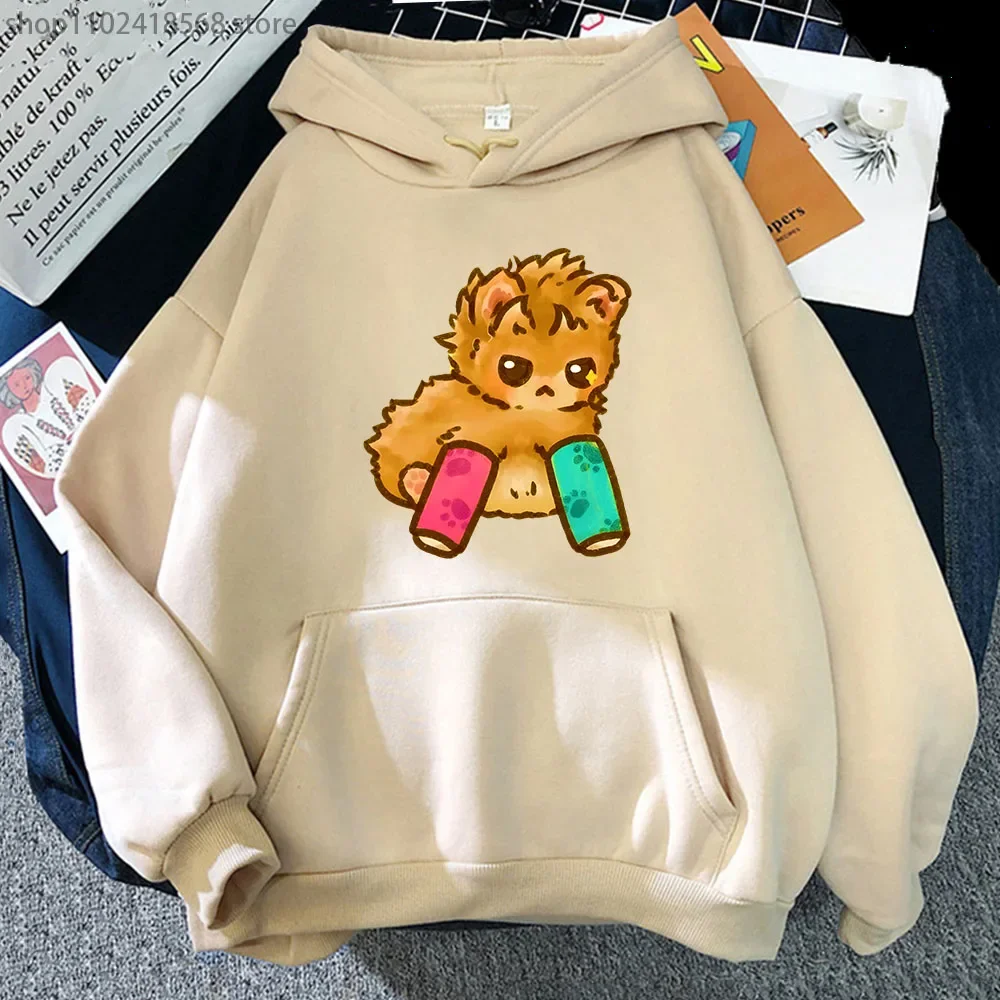 

Cute Cartoon Tater Tot Cat Hoodies Kawaii Animal Print Sweatshirt Women Clothes Autumn Winter Pullover Unisex Y2k Streetwear Men