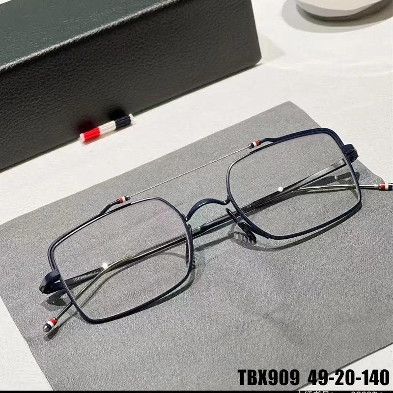 

New York Brand Alloy Titanium Glasses Frame Square Eyeglasses TBX909 Men Women Double Beam Ultralight Eyewear Top Quality Gafas