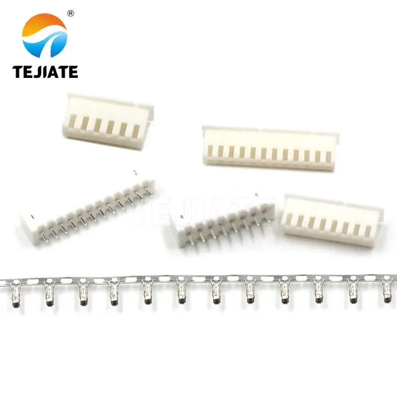 50PCS XH2.54MM Connector Plug+Straight Pin Socket+Terminal 2/3/4/6/8/10/12P Wire Cable Adpter Spring DIY Kit