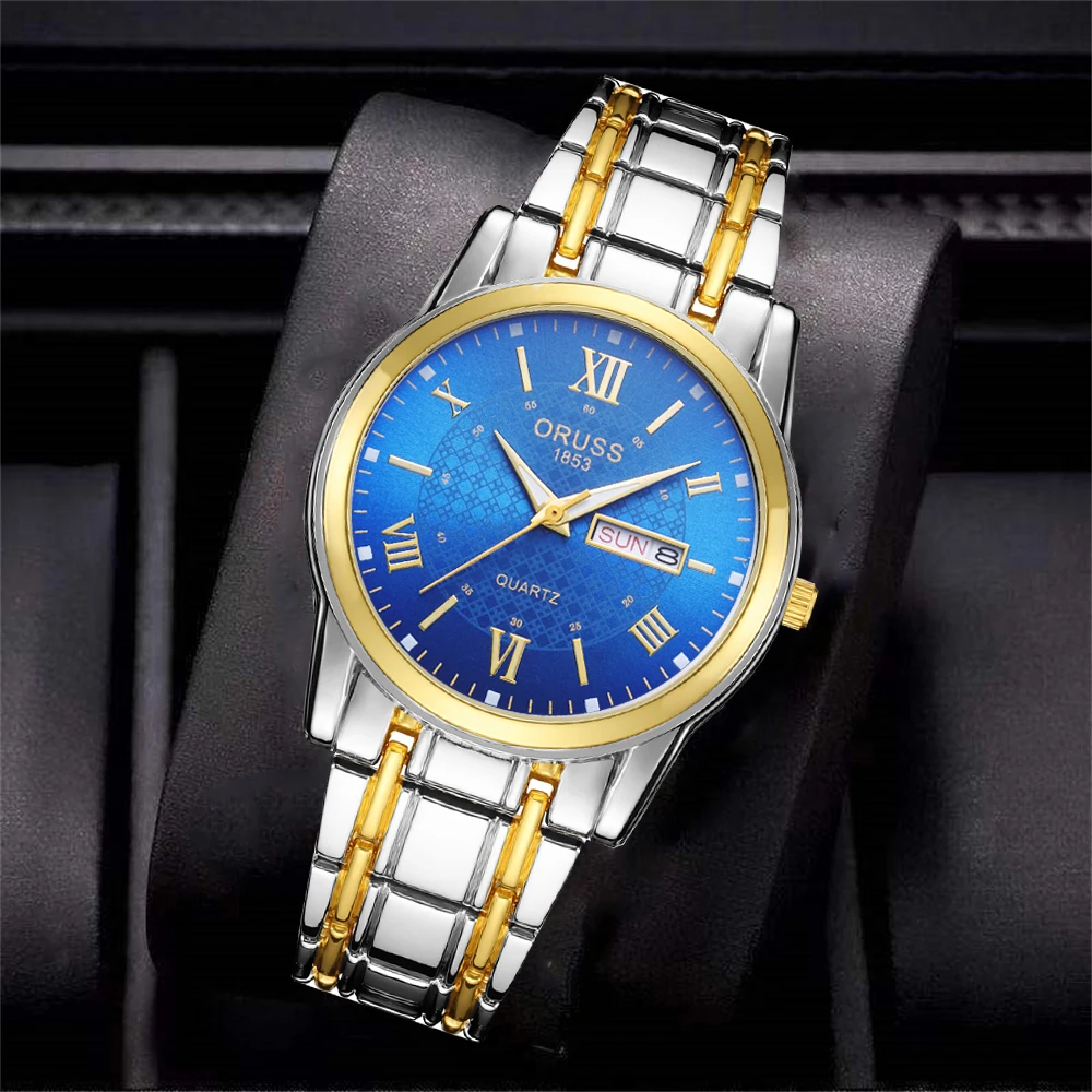 Spersonalizowany męski zegarek biznesowy w sportowym stylu trwały stalowy pasek wysokiej jakości atmosfera wysokiej jakości moda męska wat