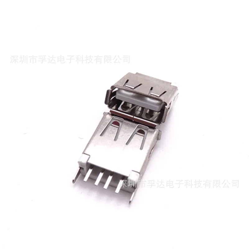 For USB 2.0 female seat usb 2.0 female seat vertical 13.7 length 180 degrees in-line plug straight foot crimping