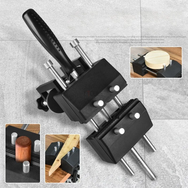 Woodworking Table Vise Multi-purpose Handmade Clip DIY Fixtures ABS Benchscrew Workbench Clamping Tool Grinding Drilling Jigs