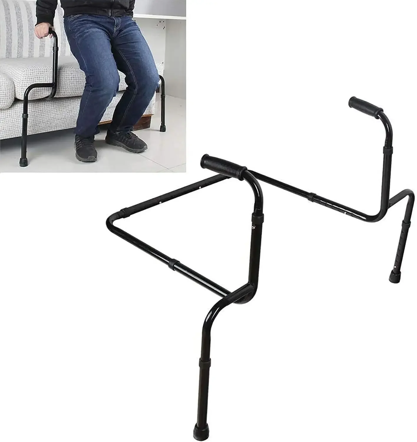 Chair Stand Assist Portable Adjustable Mobility Standing Aid Rail for Couch, Chair, Sofa, Universal Chair Lift Assist Handle Saf