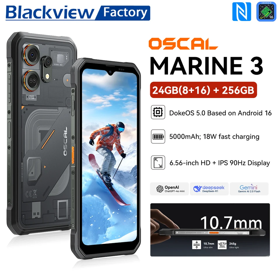 Global version Blackview OSCAL Marine 3 Rugged Smartphone Android