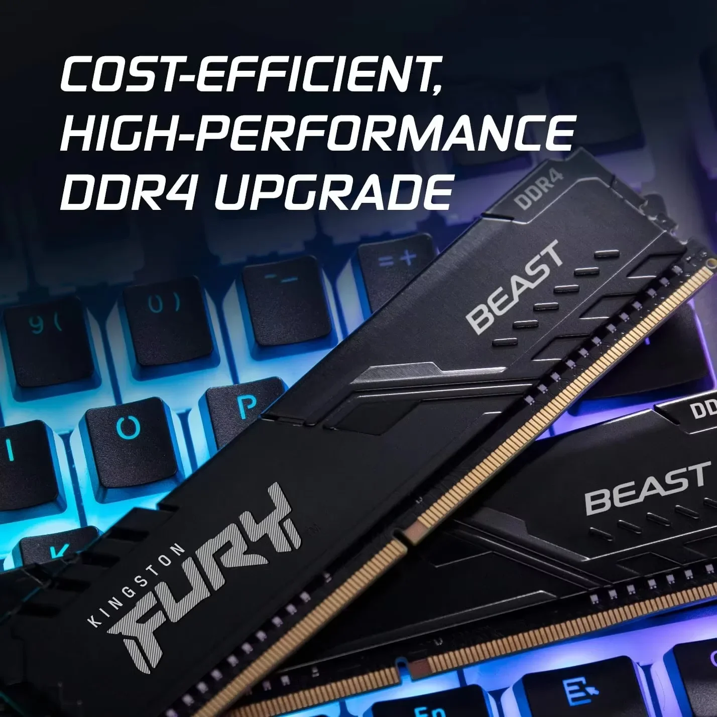 Kingston Fury Beast DDR4 8GB 16GB 32GB 3600 3200Mhz RAM PC Memory 288Pin XMP2.0 Heatsink For Desktop AMD or INTEL Motherboard