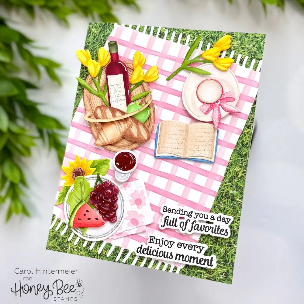 Honey Bee Picnic Table Citrus Fruit Medley Metal Cutting Dies Stamp for DIY Handmade Album Photo Scrapbook Calenda July 2026 New