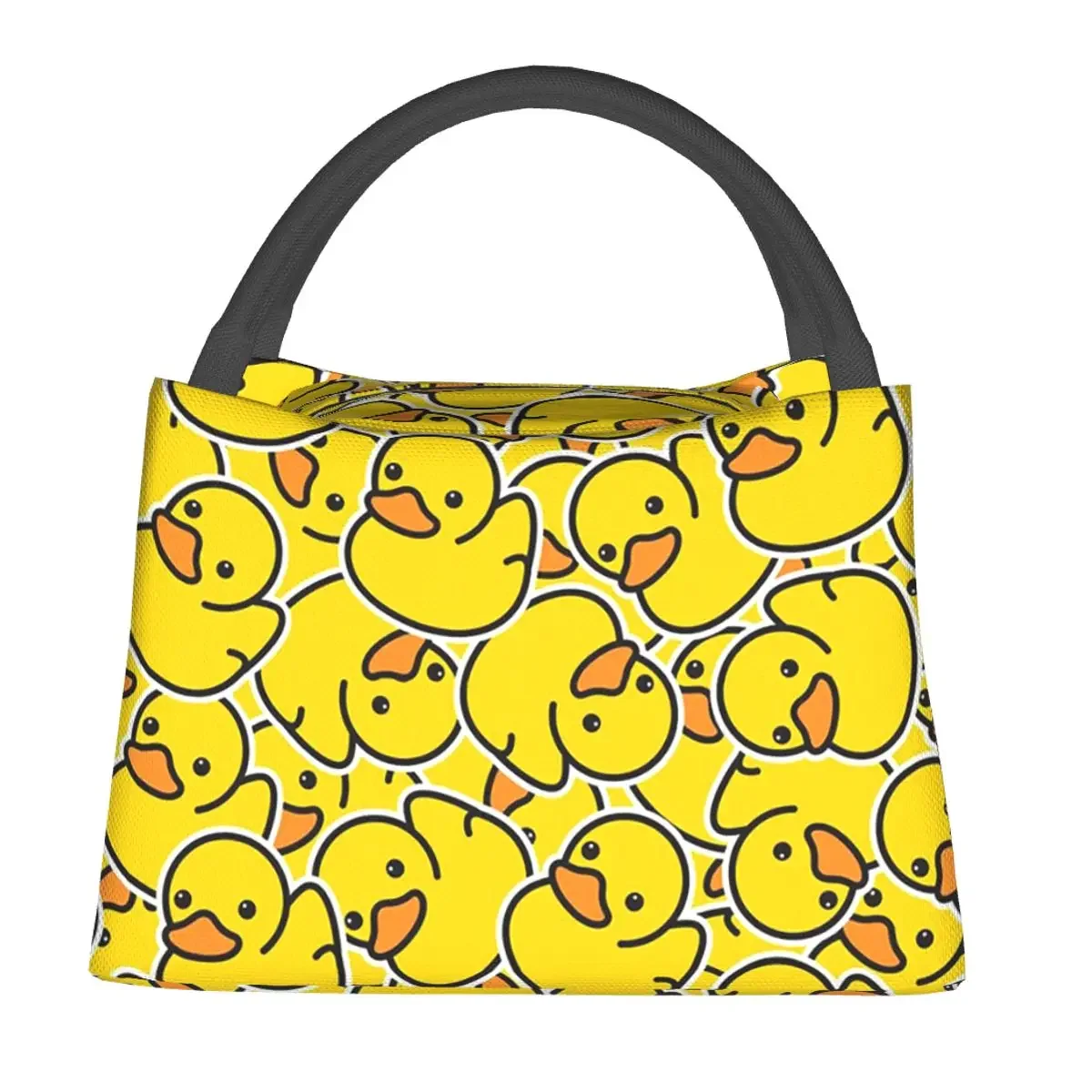 الأصفر الكلاسيكية المطاط بطة أكياس الغداء صندوق معزول قابلة لإعادة الاستخدام حقيبة الغداء نزهة أكياس برودة حقيبة حرارية للمرأة طالب السفر