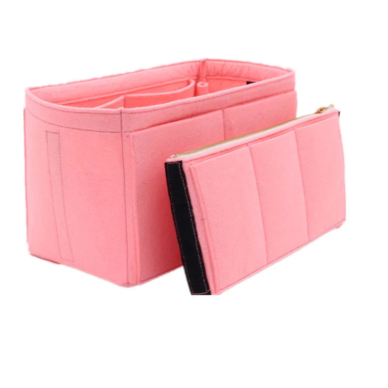 Fits For Never Full MM GM felt cloth light insert bag organizer make up handbag travel inner purse portable mommy  cosmetic  bag