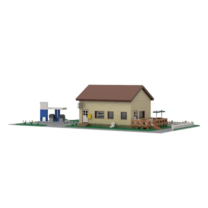 1941 Uds. Famosa vista a la calle tienda amarilla cabana Modular bloques de construcción ciudad casa modelo ladrillos para niños DIY montaje regalo de Navidad