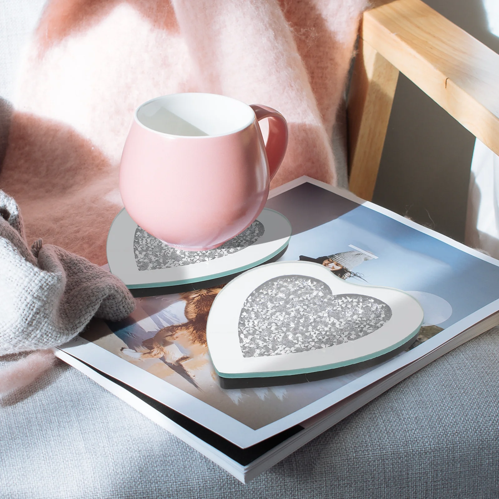 

6 Pcs Coasters Decorative Keep Glass Clear Cup Mat Cute for Drinks Heat Insulation