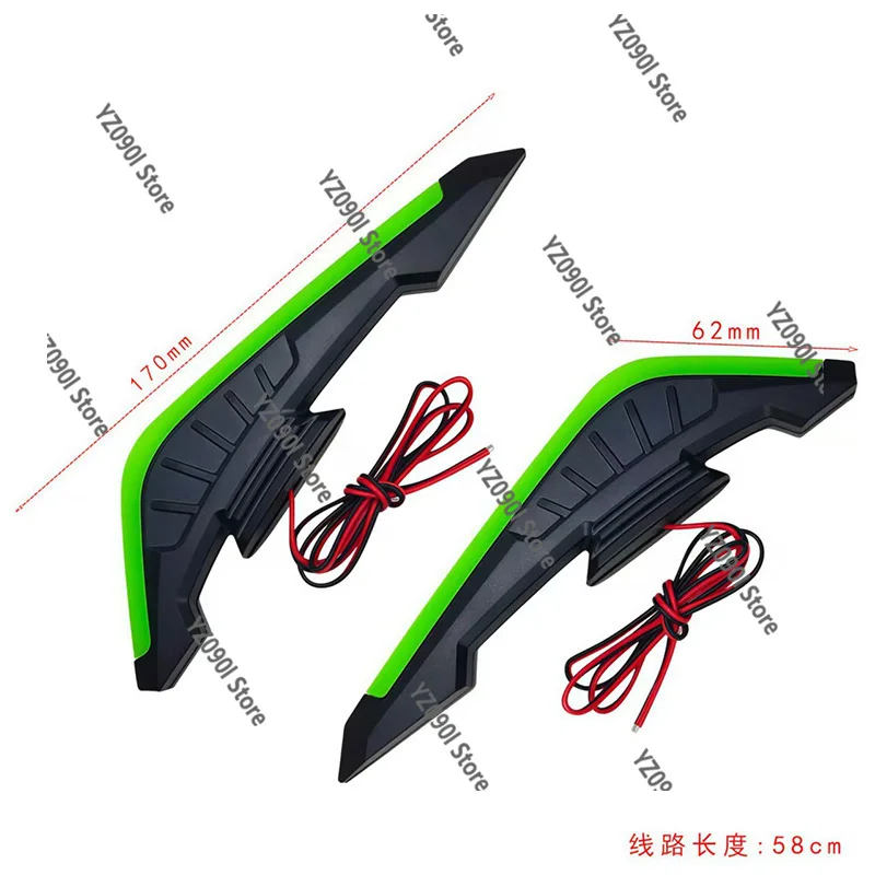 Modified Wind Wing Air Knife LED Ambient Light Fixed Decorative Sticker for Motorcycle Electric Scooter