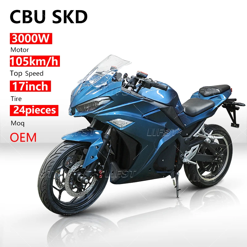 Factory Original Chinese Racing Motorcycles 4000W 72V High Speed 110kmh Range 150km   FST TV6 Sport Offroad