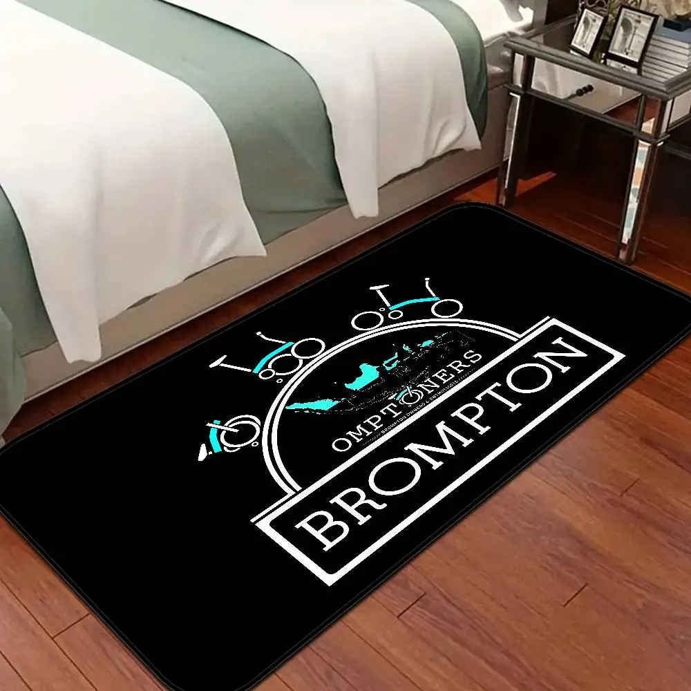 B-Brompton Bicycle Pattern Kitchen Mat Kids Room Bedroom Decoration Balcony Anti-Slip Doormat Living Room Alfombra