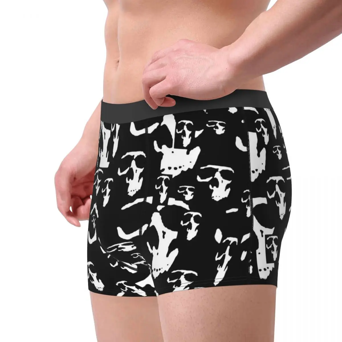 Bonecrusher Repeated Pattern Skeleton Skull Bone Underpants Cotton Panties Man Underwear Ventilate Shorts Boxer Briefs