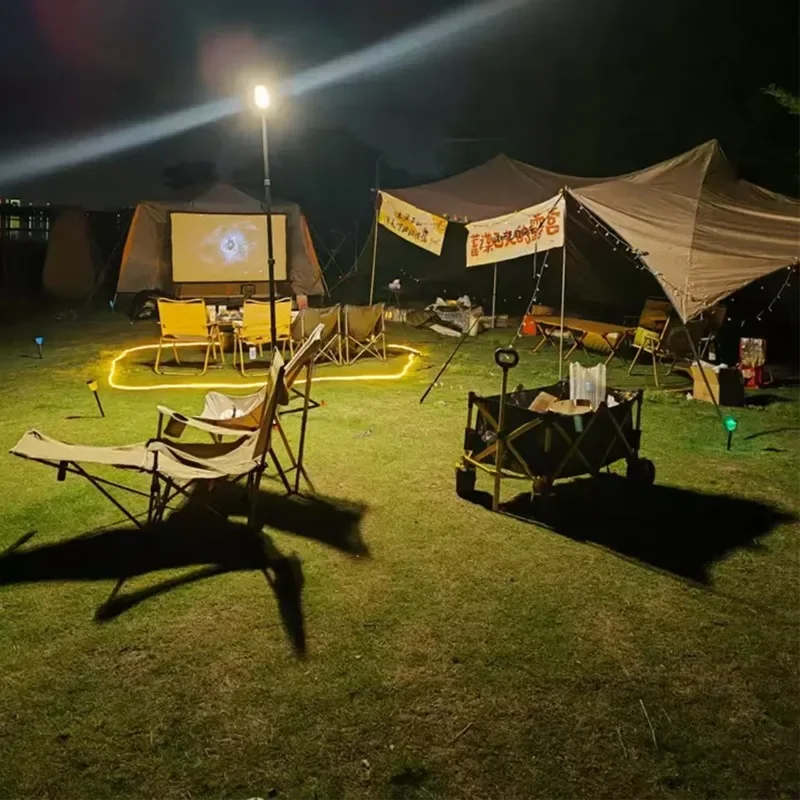 Large area telescopic outdoor camping light integrated folding portable field camp high-end car
