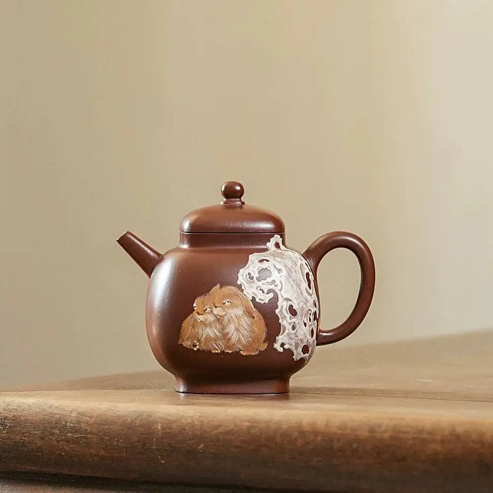 Yihu Chun High-End Yixing Purple Clay Teapot By Famous Artist Ma Fangyuan, Purely Handmade Tea Brewing Pot, Zhang Zhigang