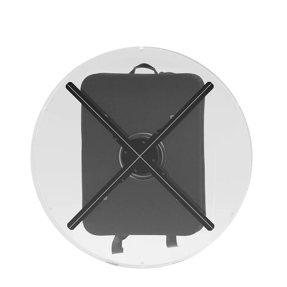 Holographic 3D fan backpack advertising machine transparent protective cover mobile backpack