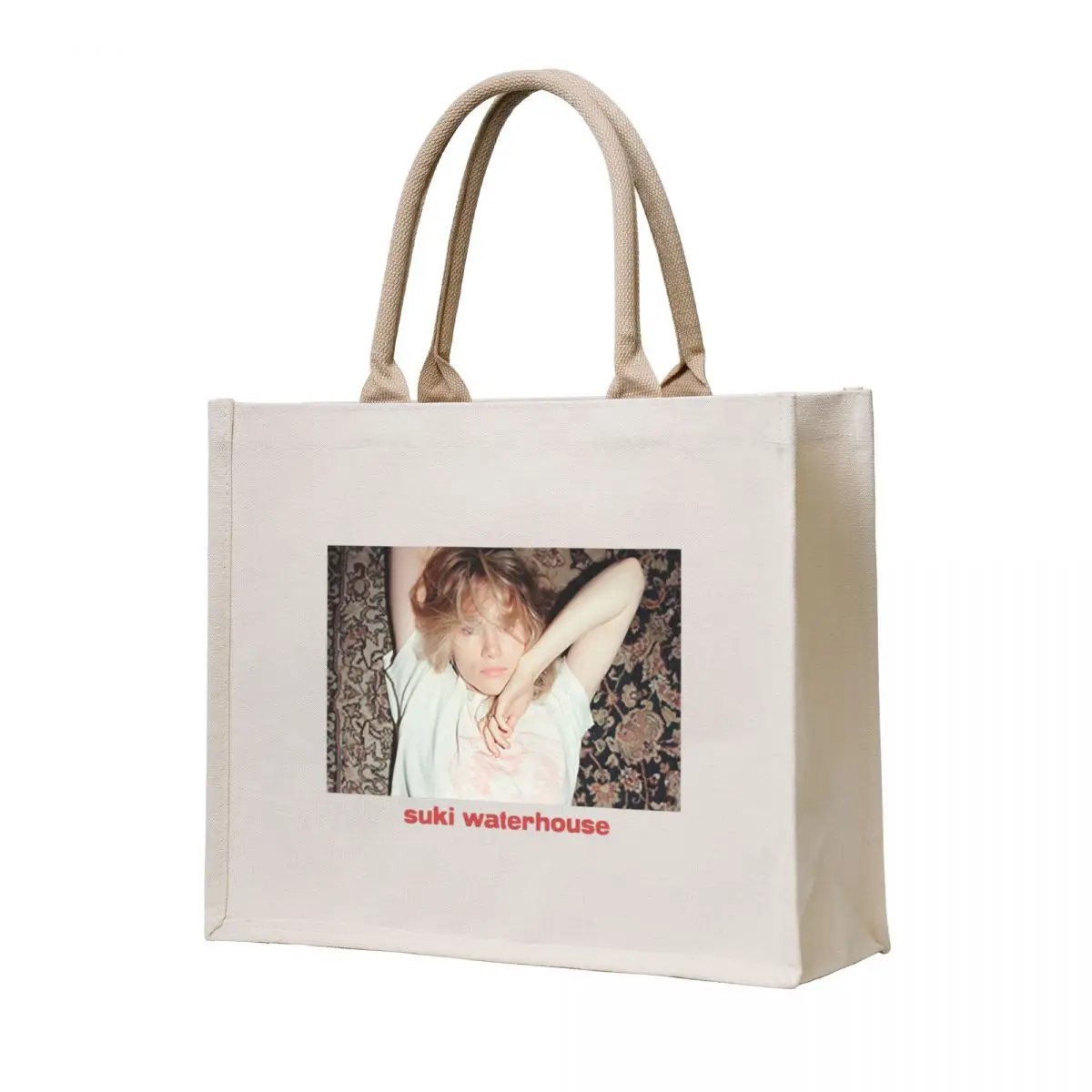 

Suki Waterhouse Merch Photo Tote Bag tote bag university bag luxury women tote woman