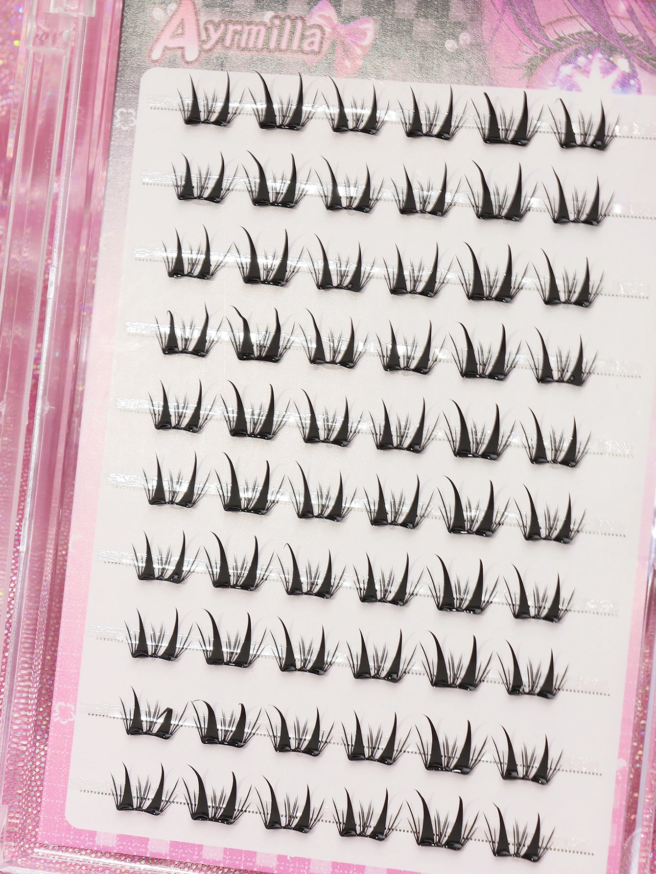 10 pairs of fake eyelashes without glue, easy to reuse, travel essential, thick and fluffy, easy makeup, long-lasting makeup, ea