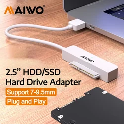 MAIWO Hard Drive Easy Drive Cable SATA to USB Adapter Cable  External 2.5 inch Hard Drive Converter Reader 8TB for 2.5'' HDD/SSD