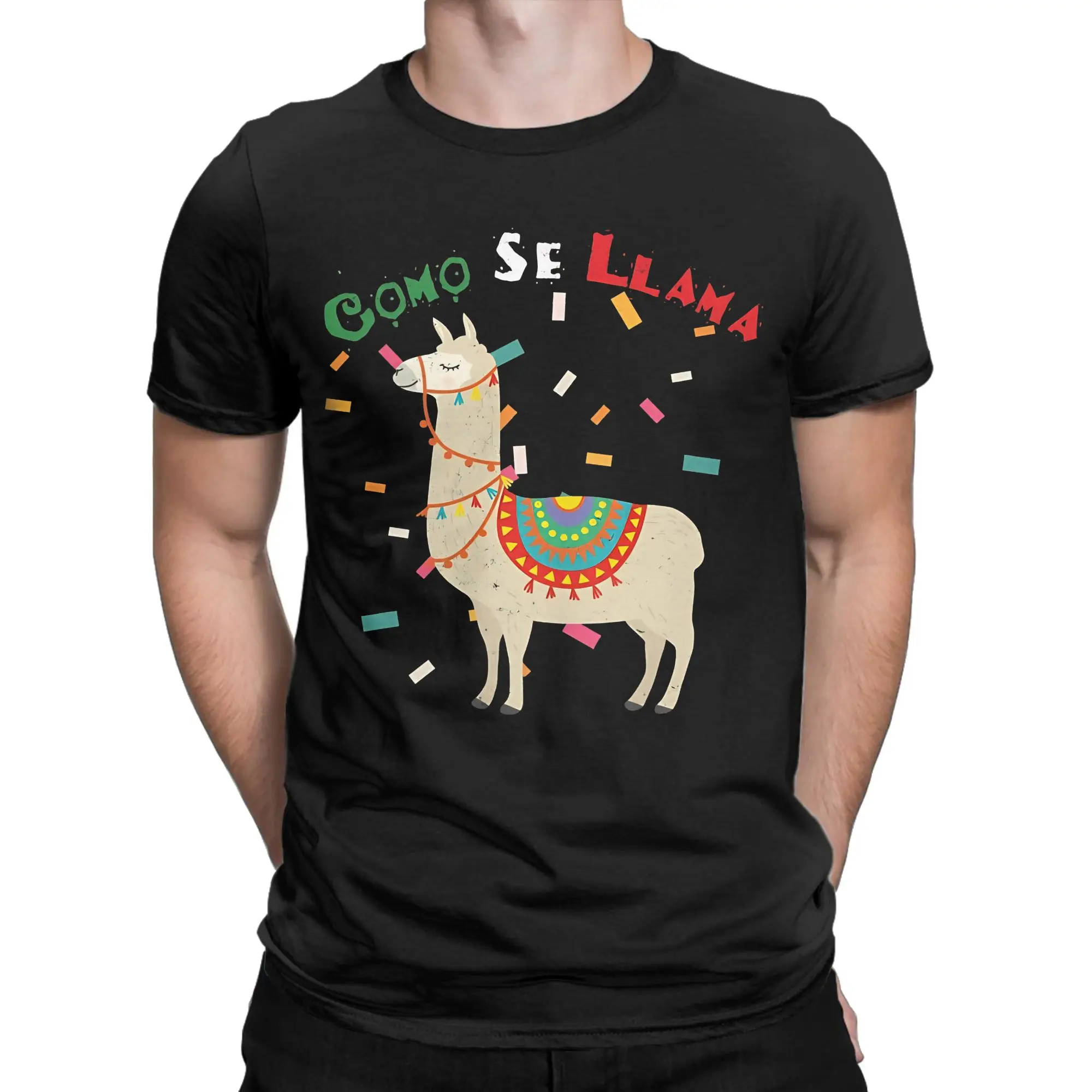 Funny Cinco De Mayo Retro Como Se Llama Design T Shirt Beach  Cotton T Shirts For Men Fashion Printed Tshirt Short Sleeve Tees