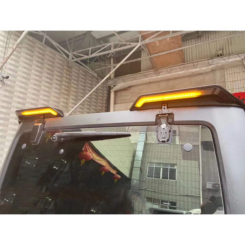 Rear Spoile For Jeep Wrangler JL Manufacture Accessories Spoiler With Light LED Brake Light