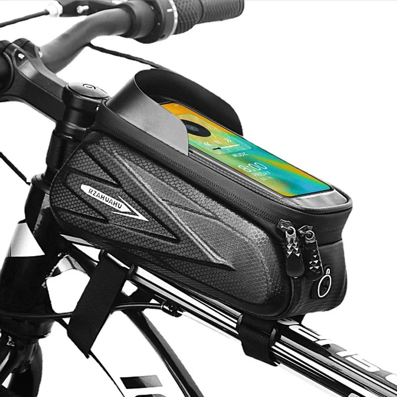 

Hard Shell Bicycle Bag for Mountain & Road Bikes - Front Beam Bag, Waterproof Top Tube Bag,Upper Pipe Bag, Cycling Equipment.