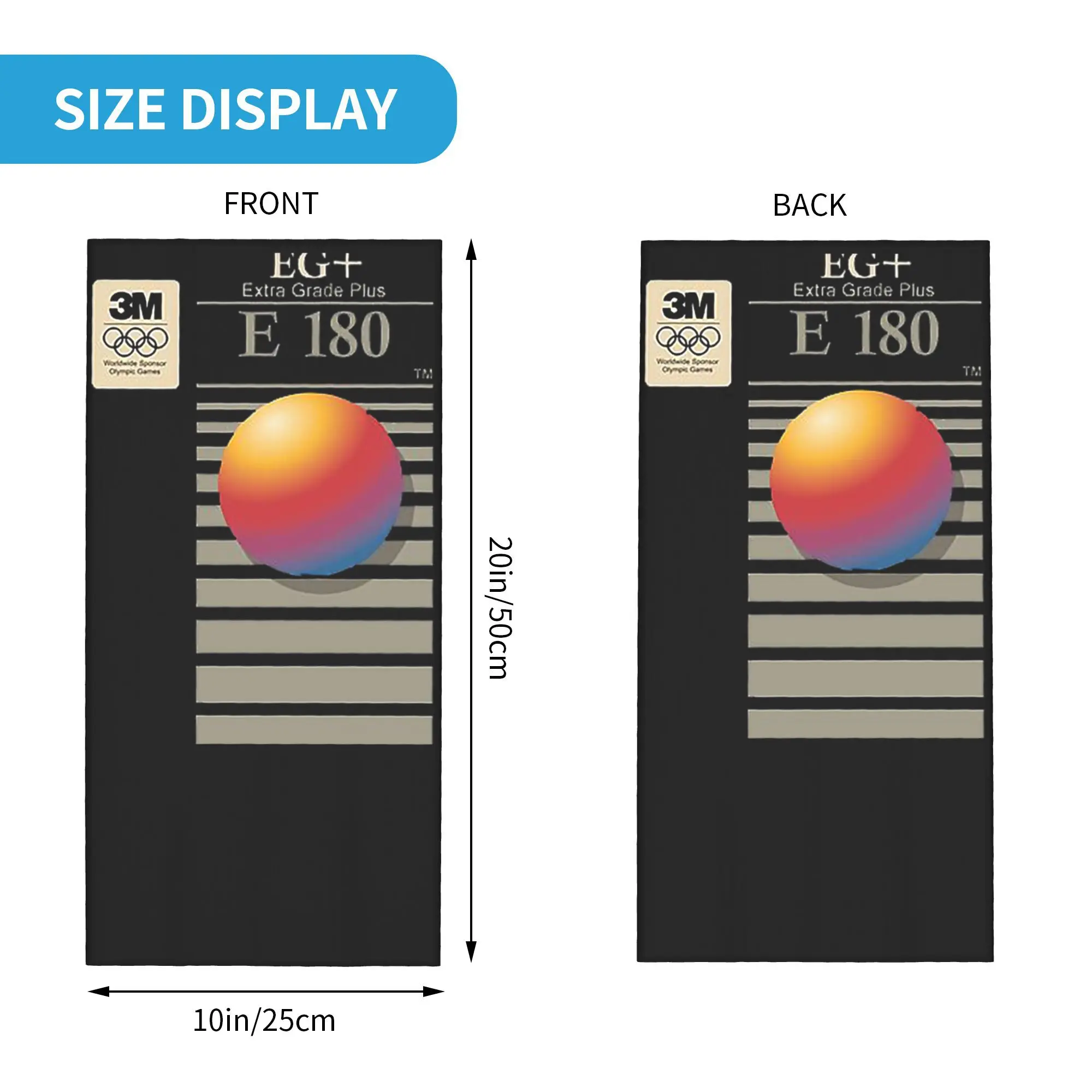 VHS سكوتش E180 باندانا الرقبة الجراب مطبوعة التفاف وشاح متعدد الاستخدام بالاكلافا التنزه الصيد للرجال النساء الكبار تنفس