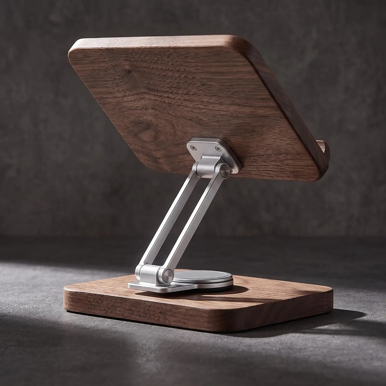 Foldable Tablet Stand Holder Adjustable Desktop Phone Stand for Reading Watching with Metal Support Arms