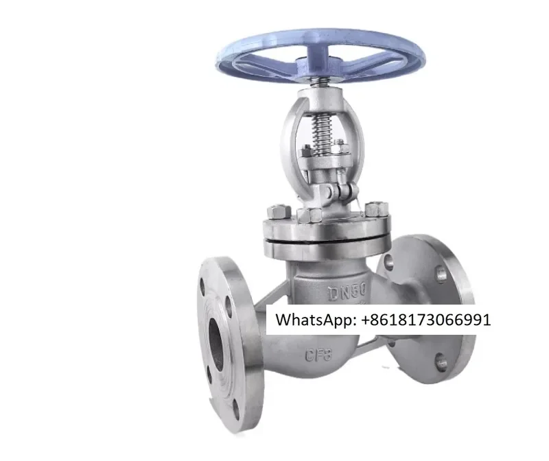 304 stainless steel flange globe valve J41W-16P high temperature steam valve DN25 50 65 80 100