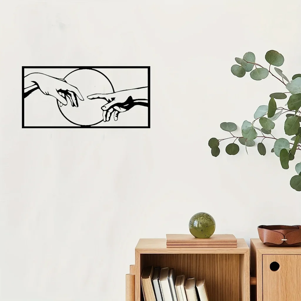 1 ชิ้นโมเดิร์นโลหะสีดําแขวนผนังศิลปะ Minimalist บทคัดย่อตกแต่ง Wall Art สําหรับบ้าน, ห้องนอน, ห้องน้ํา, ตกแต่งสํานักงาน