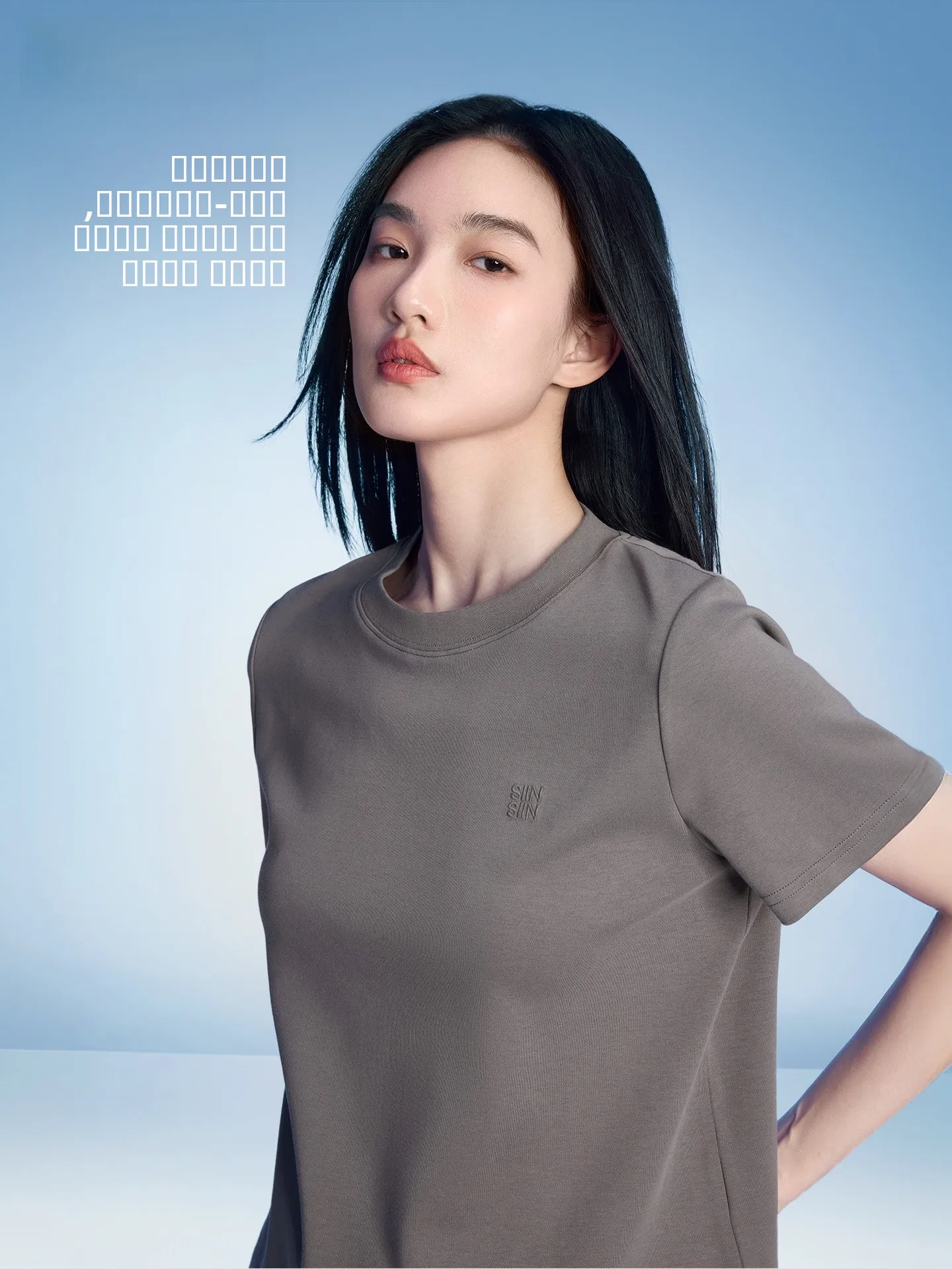 

Женская свободная футболка SIINSIIN с коротким рукавом и круглым вырезом из чистого хлопка, осенняя новинка, универсальная, удобная, хлопковая.