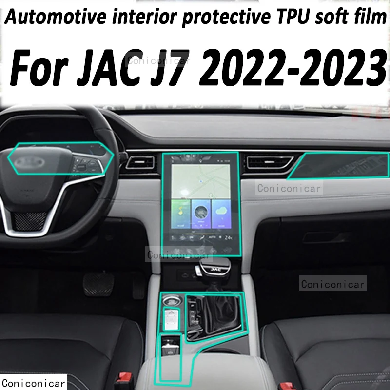 

For JAC J7 2023 2022 Automotive Interior Screen Protective Film TPU Anti-Scratch Gear Panel Dashboard Navigation Sticker Protect