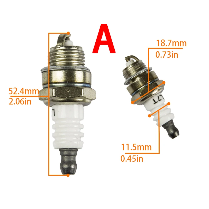 L7T 3-Sided Lawn Mover Strimmer Chainsaw Grass Brush Cutter Spark Plug For Honda 2500 3800 4500 5200 2 Stroke Gas Oil Engine