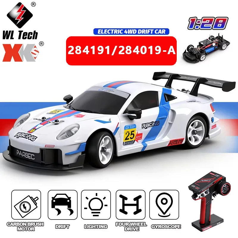 

WLtoys 1/28 284191 284019-A Upgraded Gyroscope 2.4G RC Drift Car 4WD High-Speed ​​Remote Control Off-Road Racing Toy Gift