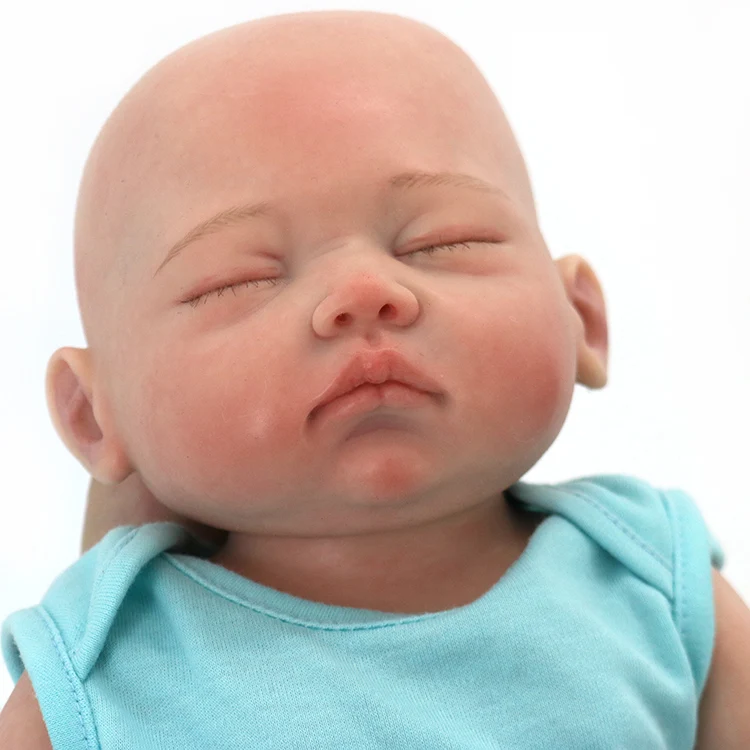 Спящий ребенок для 18-дюймовой силиконовой куклы реборн, ручная роспись, мягкая силиконовая настоящая милая кукла реборн для детей