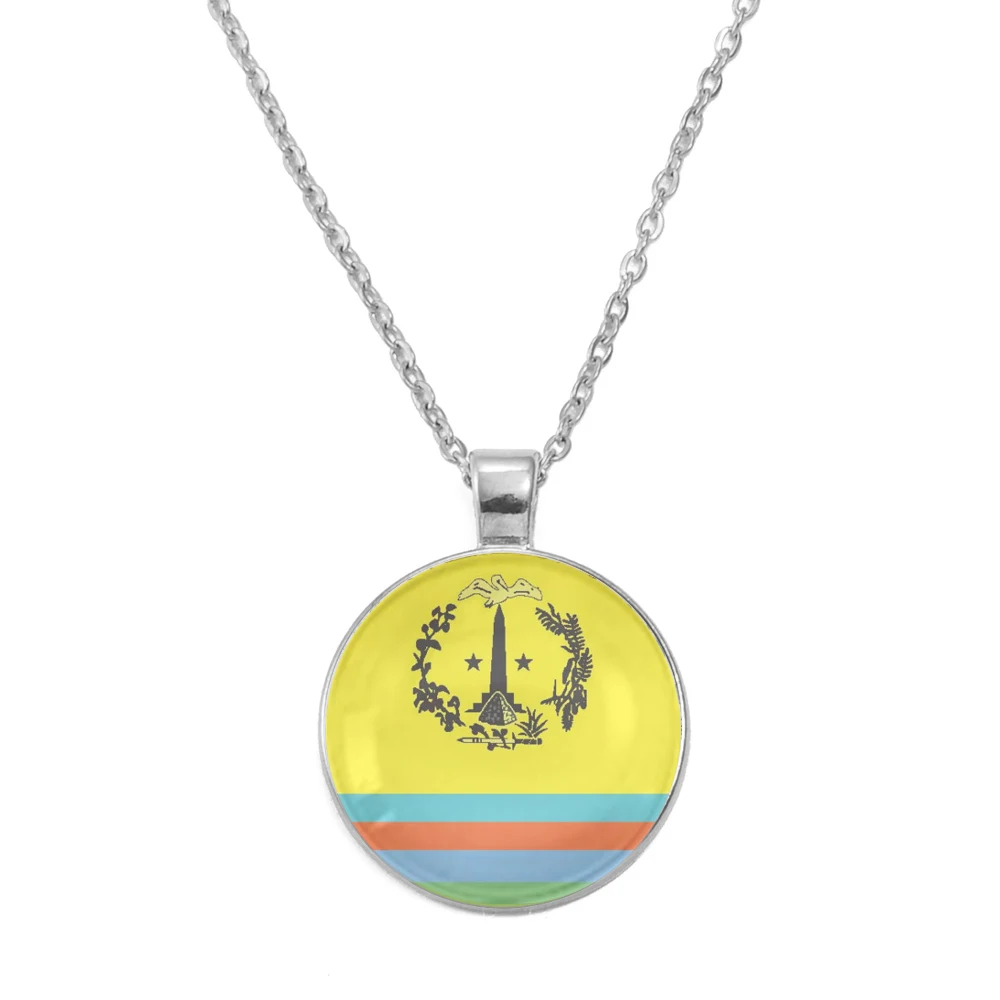 Anniyo Sint Maarten and Saint-Martin Island Unify Flag Pendant Necklaces Saint Martin SXM Jewelry #D0085