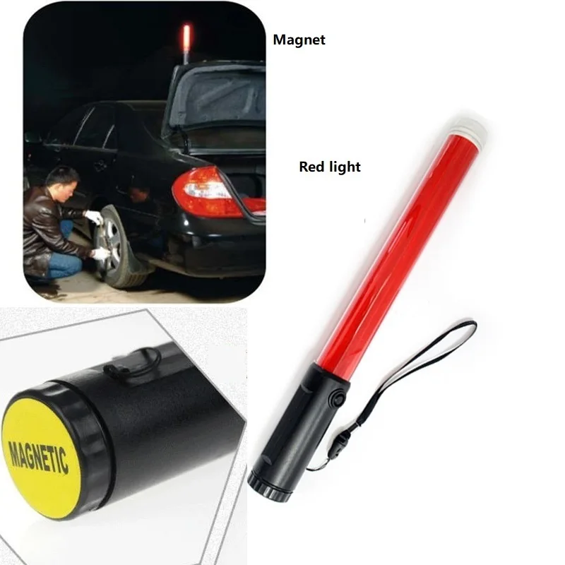 26cm Rechargeable LED Flash Light Traffic Command Emergency Luminous Warning Baton